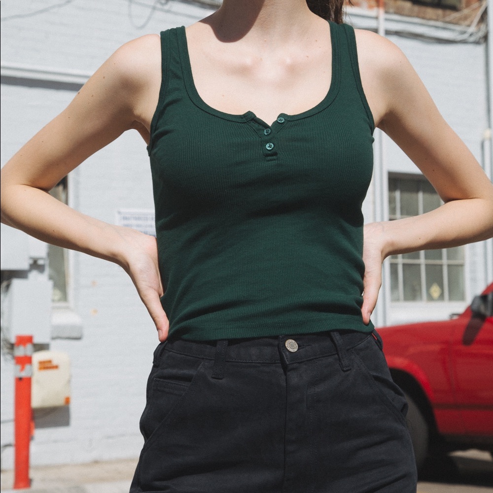 Brandy Melville green tank top